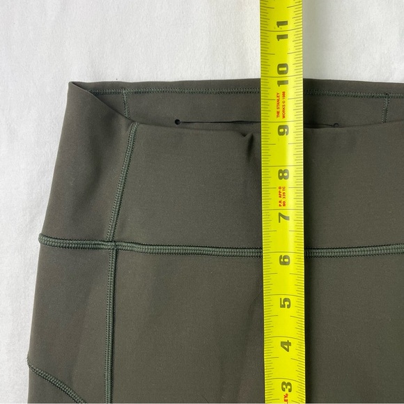 Lululemon Athletica Women's Olive Green Stretch Mid Rise Leggings Size 2 - Picture 3 of 7